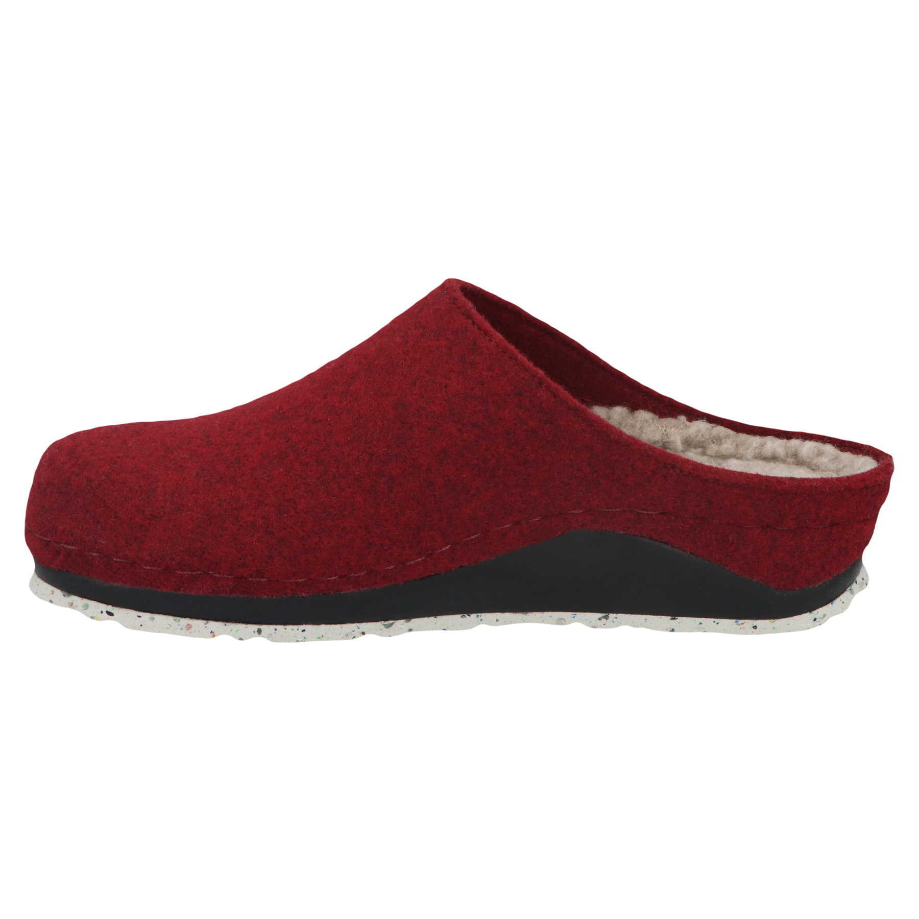 rote hausschuhe seitenansicht rechts