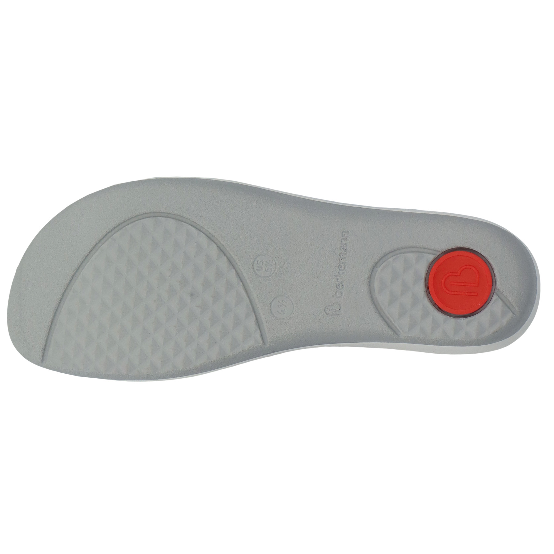 blaue pantolette sohlenansicht