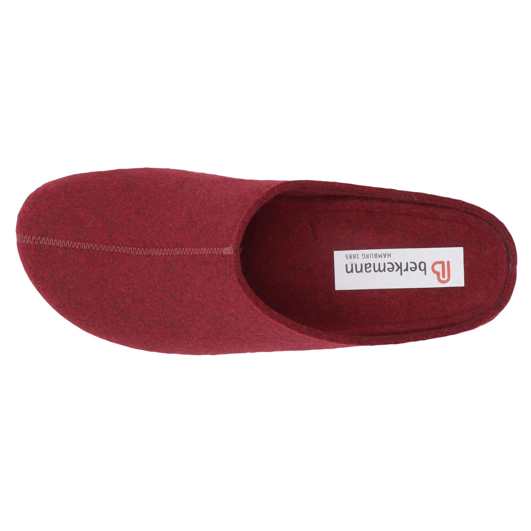 rote hausschuhe draufsicht