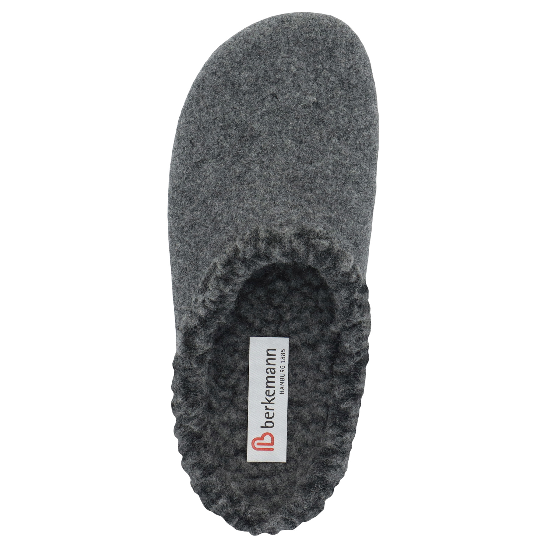 graue hausschuhe draufsicht