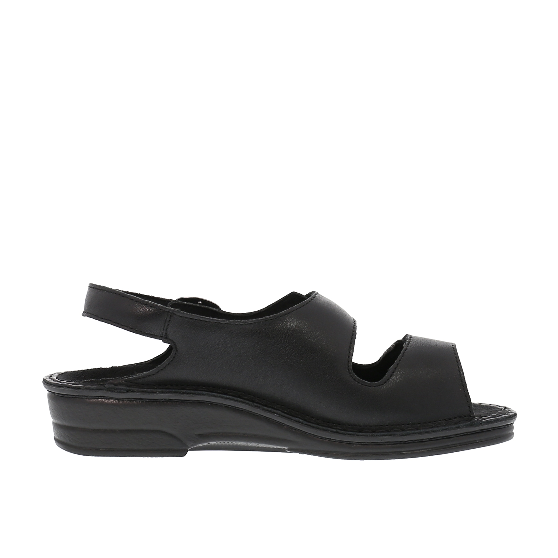 schwarze sandale seitenansicht rechts