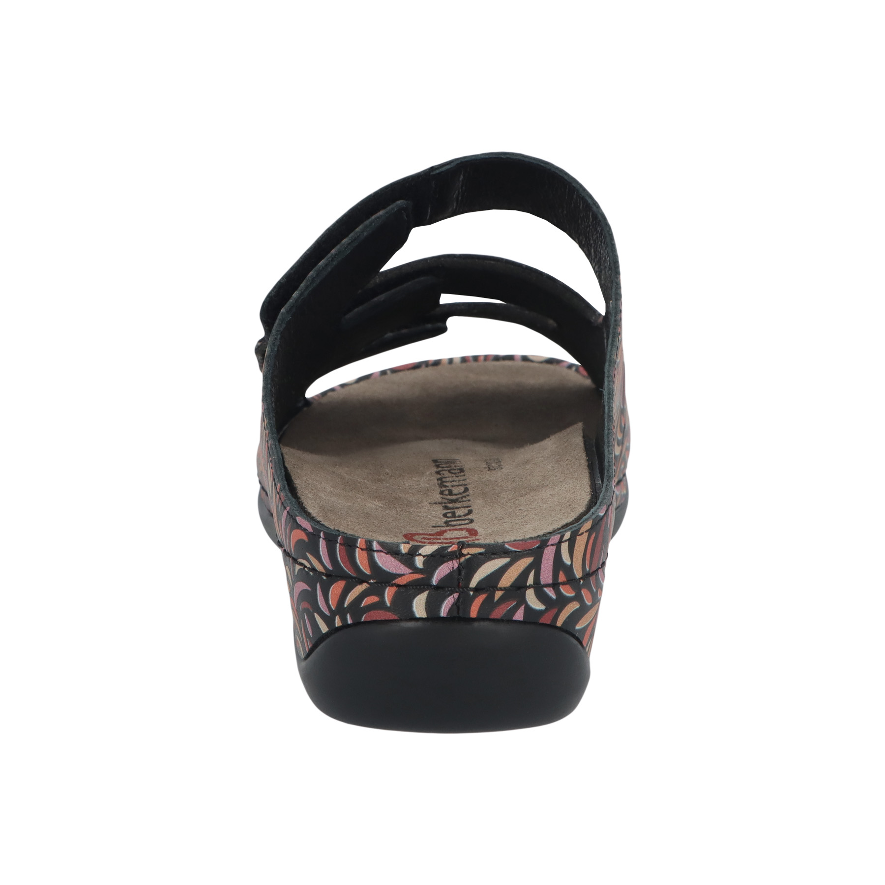 mehrfarbige pantolette hinteransicht