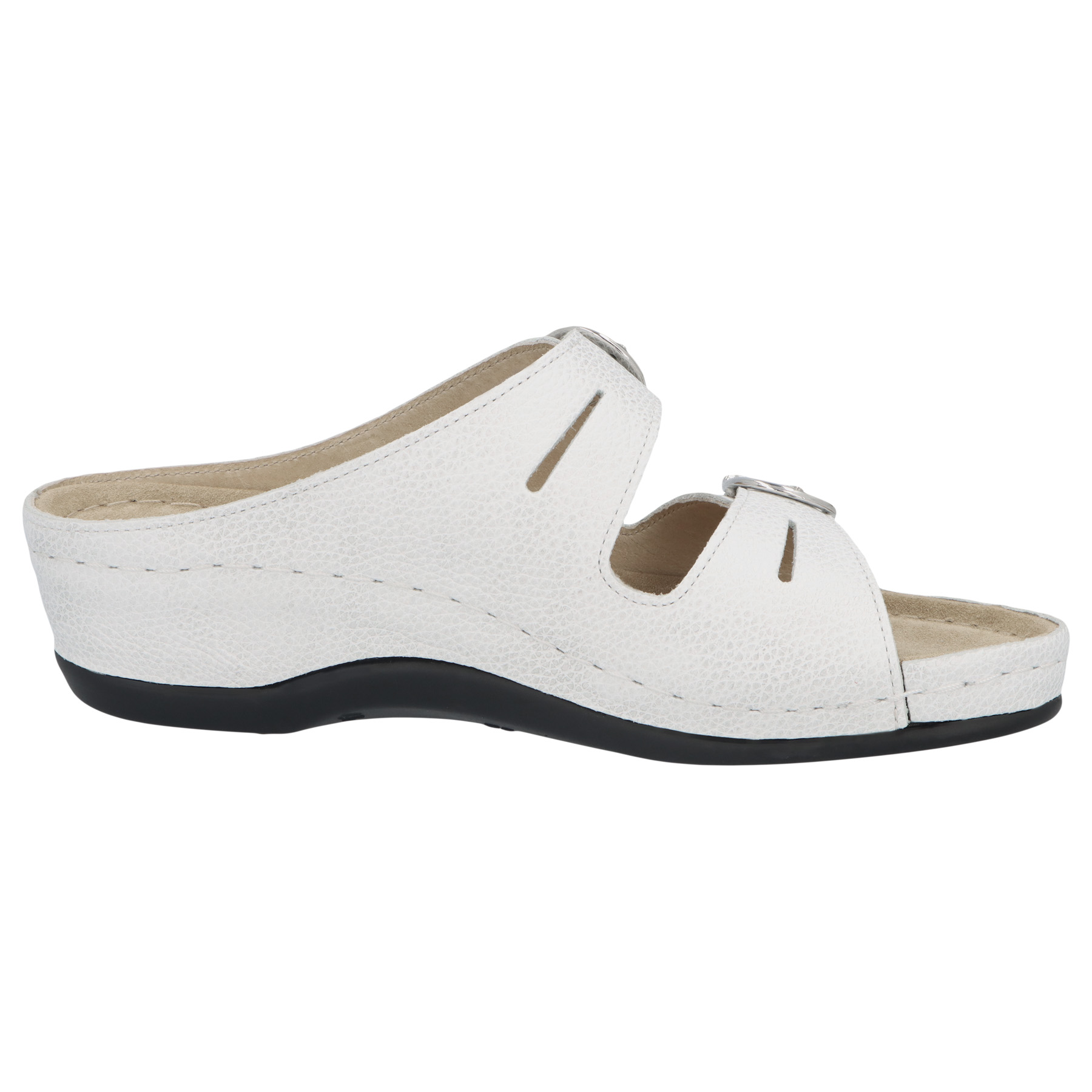 weiße pantolette seitenansicht rechts