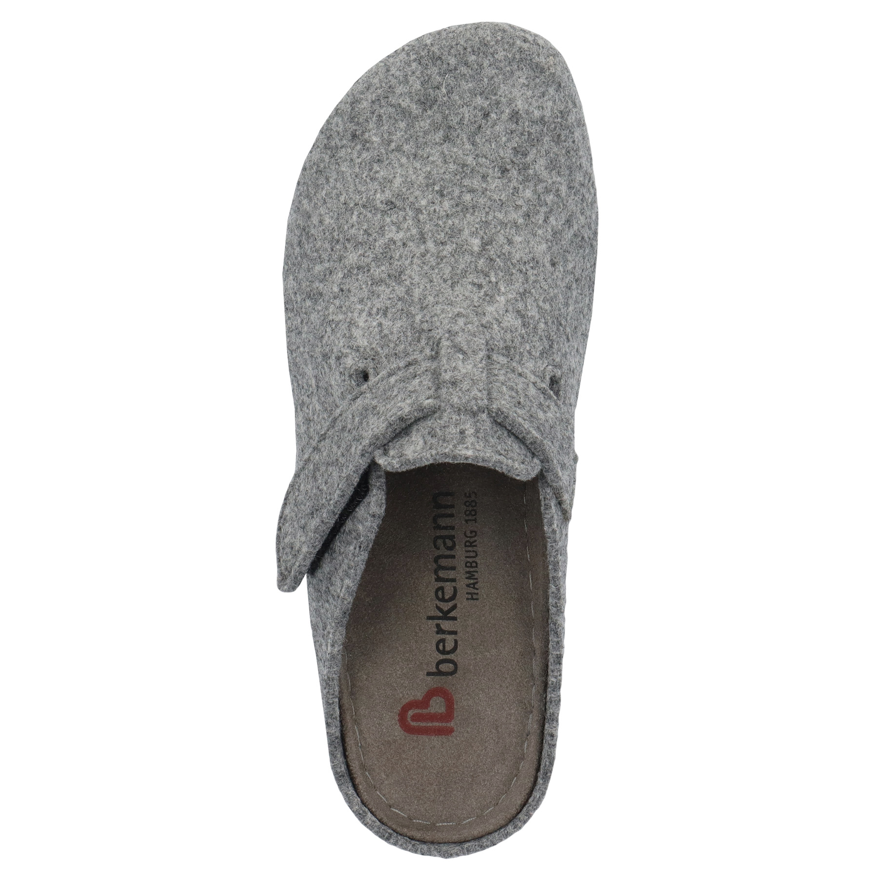 graue hausschuhe draufsicht