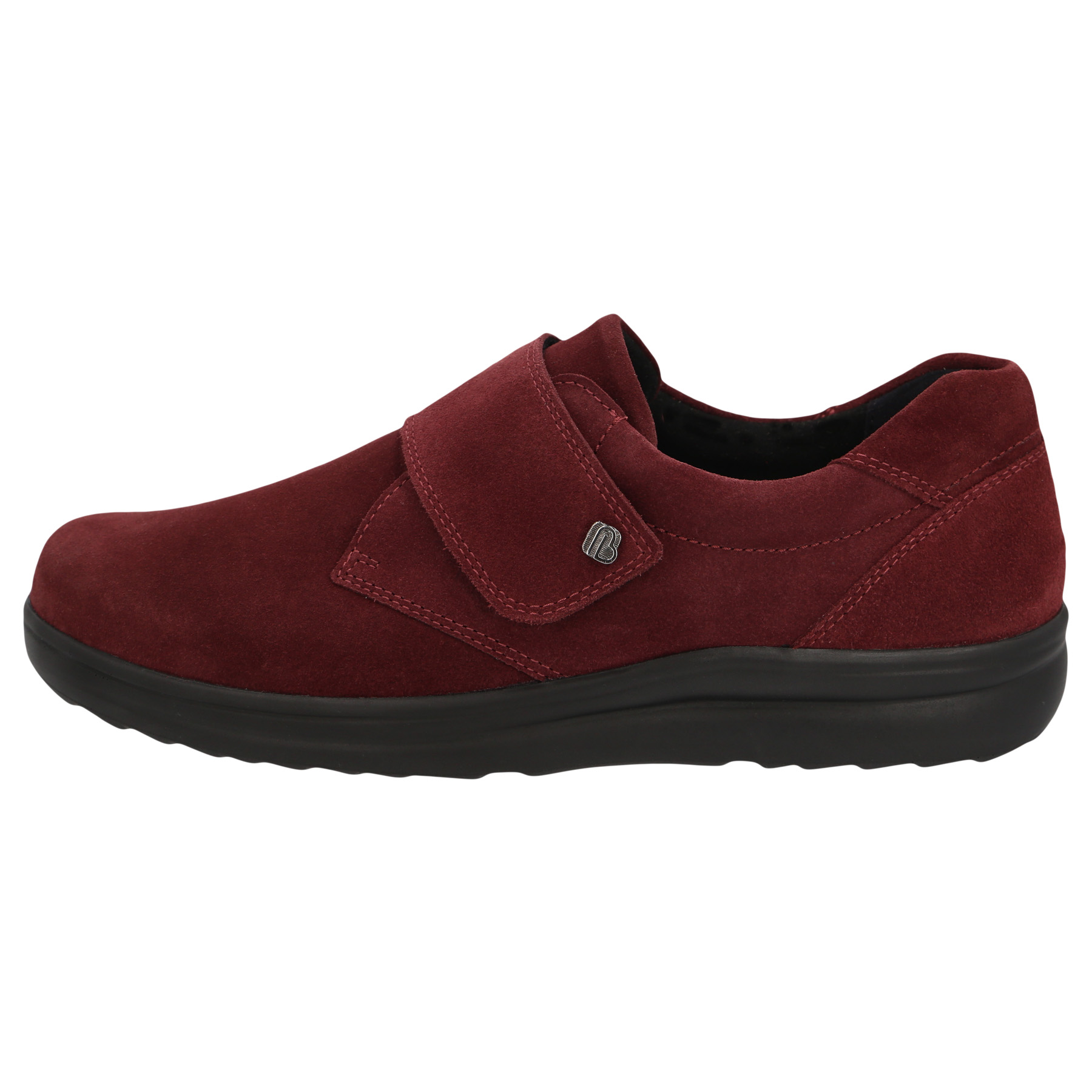 blaue halbschuh seitenansicht links