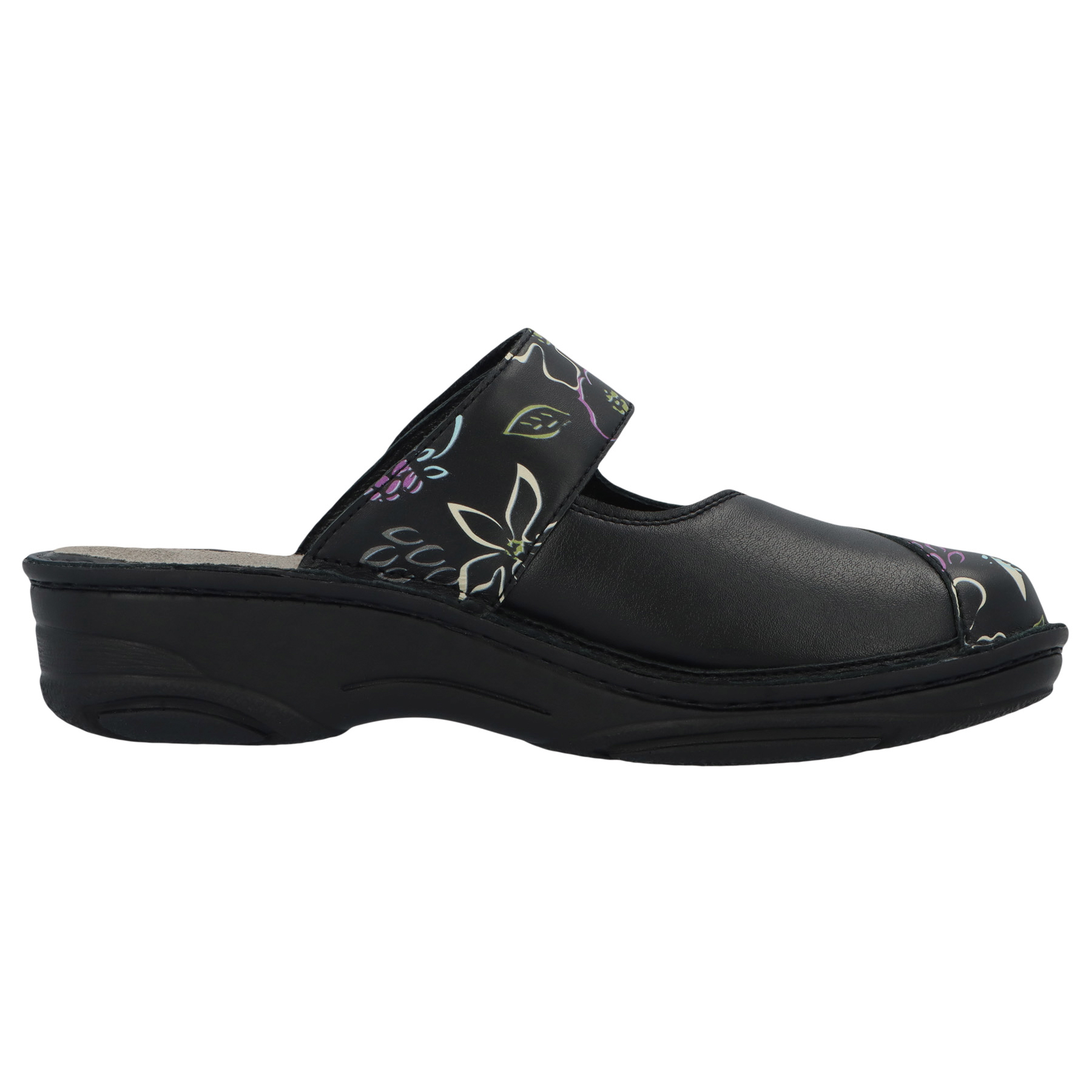 schwarze clogs seitenansicht rechts