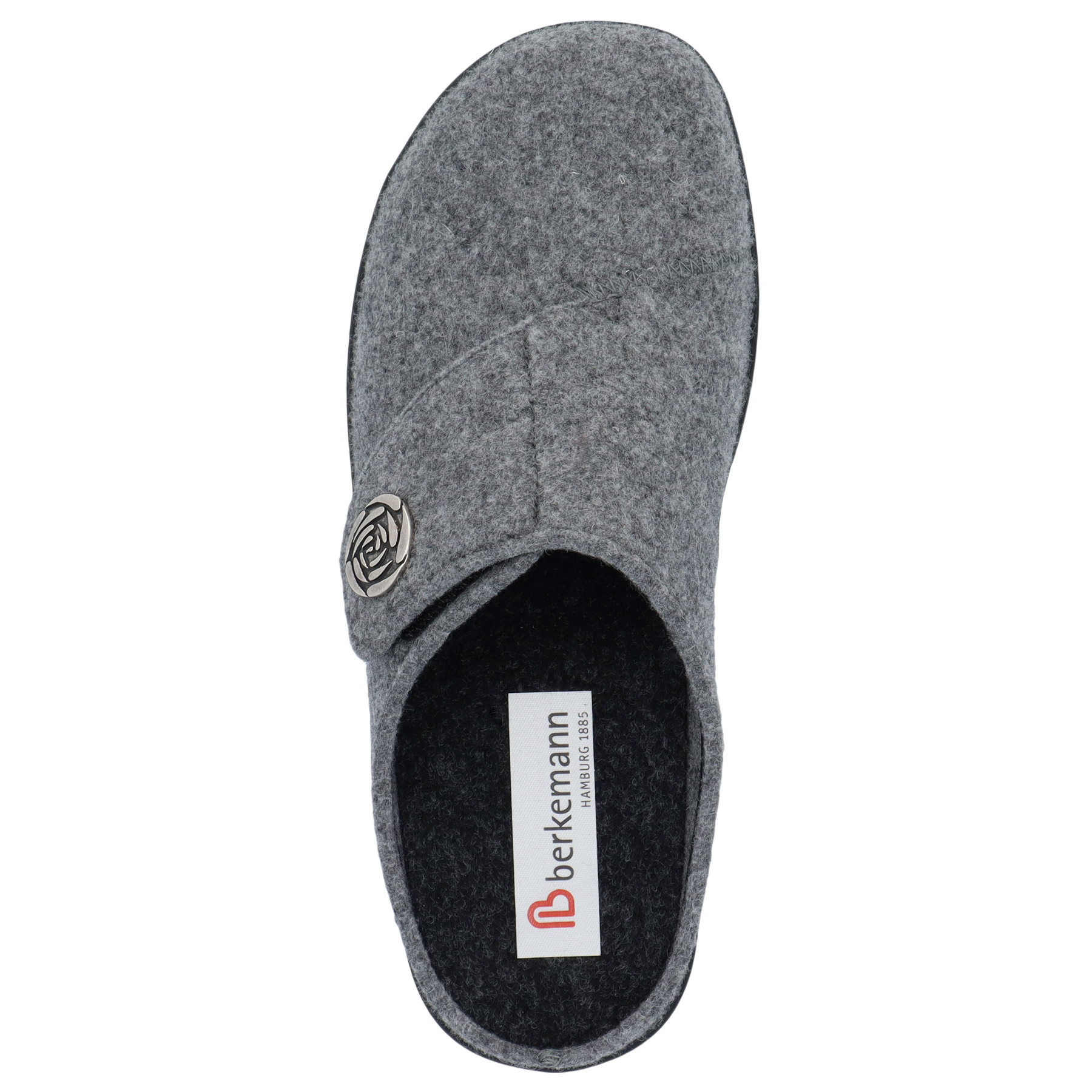graue hausschuhe draufsicht