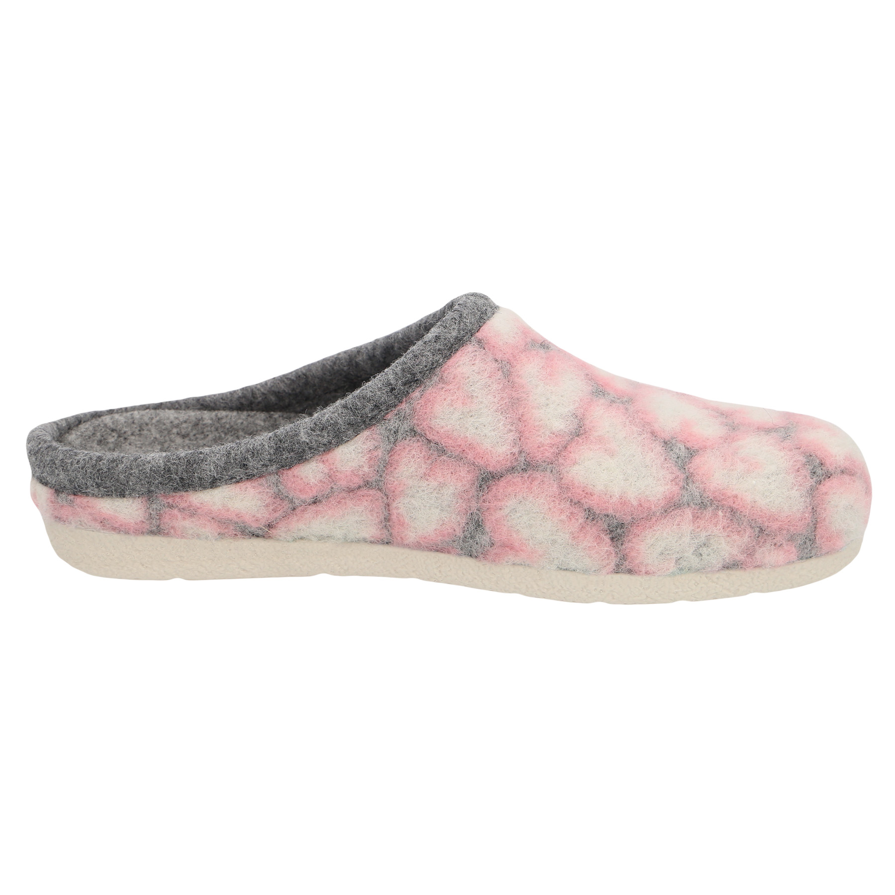 graue hausschuhe seitenansicht rechts