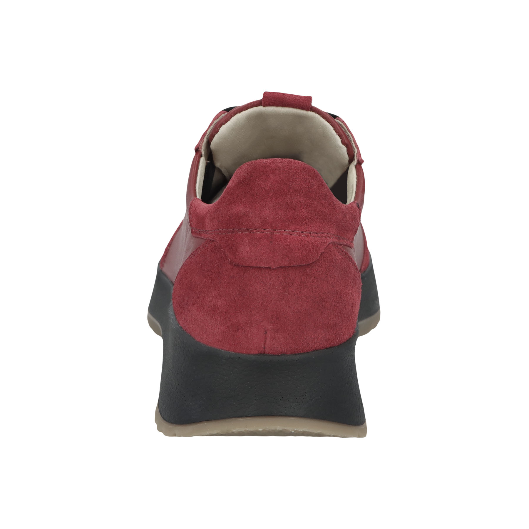 rote halbschuh hinteransicht